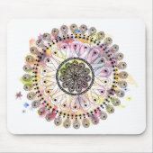 Aquarell-Mandala Mousepad (Vorne)