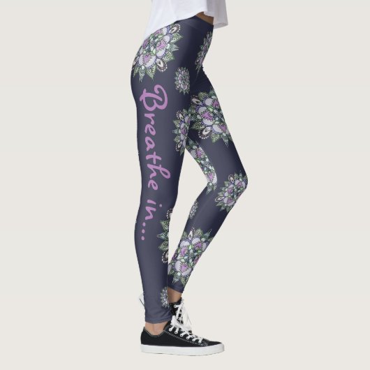 Aquarell-Mandala-Yoga-Hosen Leggings (Rechts)