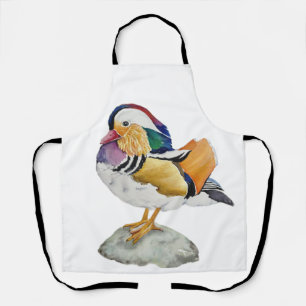 Aquarell Mandarinente Schürze