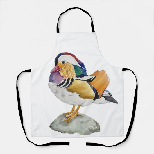 Aquarell Mandarinente Schürze (Vorderseite)