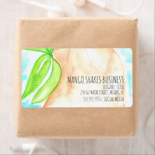 Aquarell-Mango-Handgemalte Smoothie-Shakes