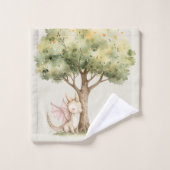 Aquarell-Märchenprinzessin Whimsical Badhandtuch Set (Waschlappen)