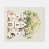 Aquarell-Märchenprinzessin Whimsical Fleecedecke (Vorderseite (Horizontal))