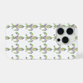 Aquarell-Mardi-Gras-Fleur-de-Lis iPhone Hülle (Rückseite (Horizontal))