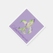 Aquarell-Mardi-Gras-Fleur-de-Lis Serviette (Ecke)