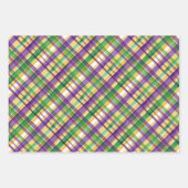 Aquarell-Mardi-Gras-Karo Geschenkpapier Set (Vorderseite)