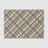 Aquarell-Mardi-Gras-Karo Seidenpapier (Vorderseite)