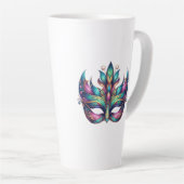 Aquarell Mardi Gras Maske Milchtasse (Rechte Ecke)