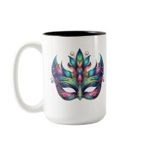 Aquarell Mardi Gras Maske