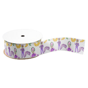 Aquarell-Mardi-Gras-Party Ripsband
