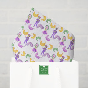 Aquarell-Mardi-Gras-Party Seidenpapier