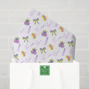 Aquarell-Mardi-Gras-Party Seidenpapier