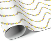 Aquarell-Mardi-Gras-Perlen Geschenkpapier (Rolleneckpunkt)