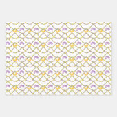 Aquarell-Mardi-Gras-Perlen Geschenkpapier Set (Vorderseite)