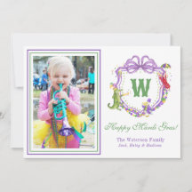 Aquarell-Mardi-Gras-Tiere-Wappen-Monogramm-Foto
