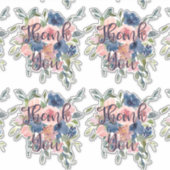 Aquarell-Marine u. erröten danken Ihnen Aufkleber (Vorderseite)