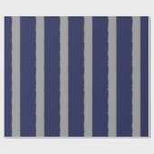 Aquarell-Marine und graue Streifen Geschenkpapier (Flach)