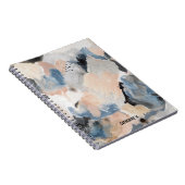 Aquarell-Marmormarine und rosa Notizbuch Notizblock (Rechte Seite)