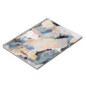 Aquarell-Marmormarine und rosa Notizbuch Notizblock (Linke Seite)