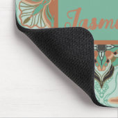 Aquarell Marokkanische Vintage Blütenminze Mousepad (Ecke)