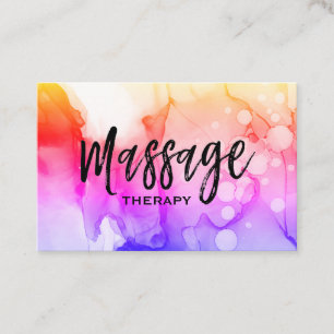 *~* Aquarell-Massage-Therapeut-Massage-Therapie Visitenkarte