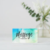 *~* Aquarell-Massage-Therapie-Massage-Therapeut Visitenkarte (Stehend Vorderseite)