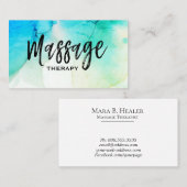 *~* Aquarell-Massage-Therapie-Massage-Therapeut Visitenkarte (Vorne/Hinten)