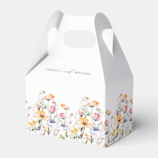 Aquarell Meadow Wildblume Vielen Dank für Ihre Hoc Geschenkschachtel (Rückseite)