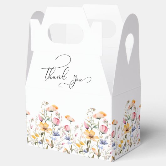 Aquarell Meadow Wildblume Vielen Dank für Ihre Hoc Geschenkschachtel (Geöffnet)