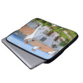 Aquarell Mediterranes Haus Laptopschutzhülle (Vorne Knopf)