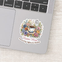 Aquarell-Medizin-Kaffee-Blumen Personalisierter Na