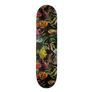 Aquarell-Meeresleben-Muster 1 Skateboard