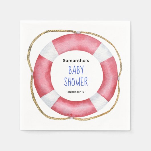 Aquarell Meereslebewesen - Babydusche Serviette (Vorderseite)