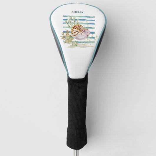 Aquarell MEERESSCHECKE,   Golf Headcover (Vorderseite)