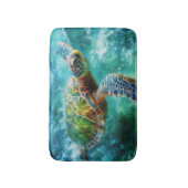 Aquarell Meeresschildkröte Badematte (Vorderseite Vertikal)