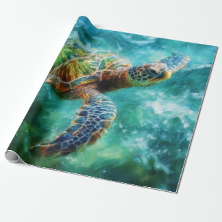 Aquarell Meeresschildkröte Geschenkpapier