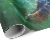 Aquarell Meeresschildkröte Geschenkpapier (Rolleneckpunkt)