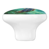 Aquarell Meeresschildkröte Keramikknauf (Seitenansicht)