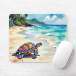 Aquarell Meeresschildkröte Mousepad