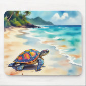 Aquarell Meeresschildkröte Mousepad (Vorne)