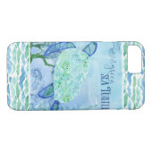 Aquarell-Meeresschildkröte-Ozean-modernes Case-Mate iPhone Hülle (Rückseite (Horizontal))
