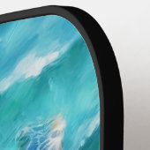 Aquarell Meeresschildkröte Pickleball Schläger (Linke Seite)