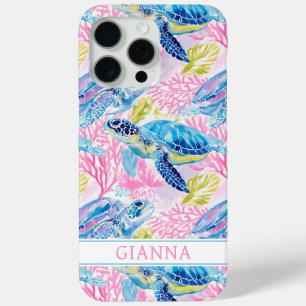 Aquarell Meeresschildkröten Monogramm  Case-Mate iPhone Hülle