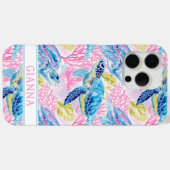 Aquarell Meeresschildkröten Monogramm Case-Mate iPhone Hülle (Rückseite (Horizontal))