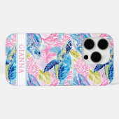 Aquarell Meeresschildkröten Monogramm Case-Mate iPhone Hülle (Rückseite (Horizontal))