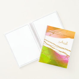 Aquarell Meerjungfrau Muster NAME Modern Beach Ihr Notizblock