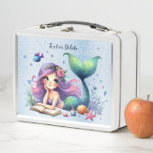 Aquarell Meerjungfrau Niedlich Schöne Metall Brotdose (Beispiel)