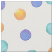 Aquarell.Mehrfarbige Polka-Punkte . Stoff (Nahaufnahme)