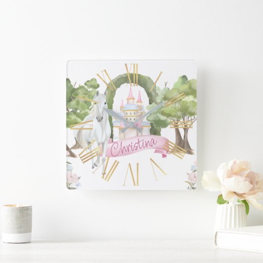 Aquarell Mendrisiotto Wilhelm Tell Quadratische Wanduhr (Zuhause)