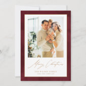 Aquarell Merlot Red 3 Foto Weihnachten (Vorderseite)